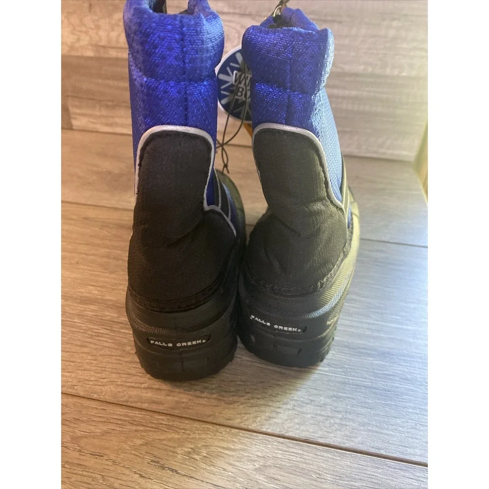 Falls Creek Kids Blue Black Snow Boots 200g 3M Thinsulate Insulated Size 11 NEW